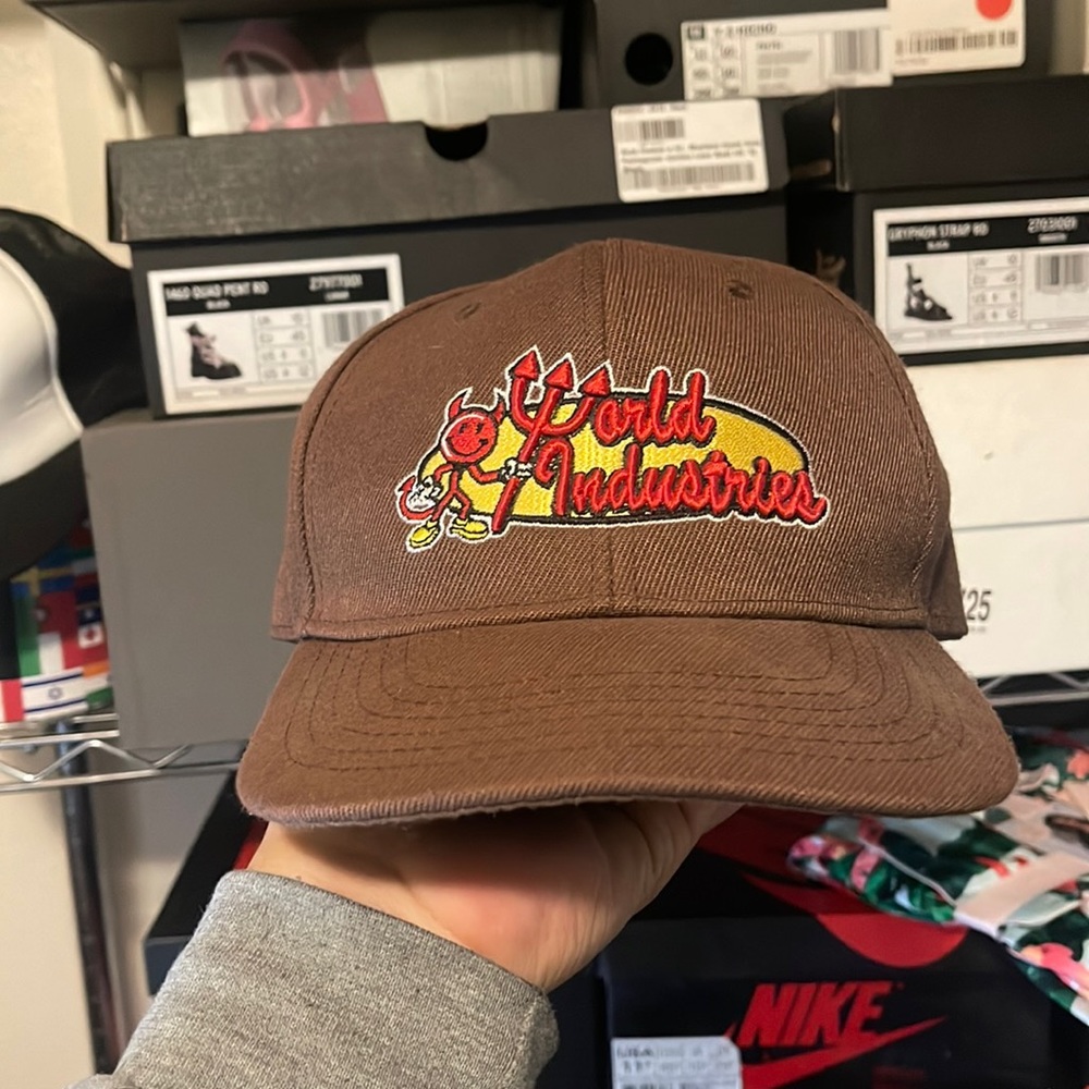 world industries og logo hat